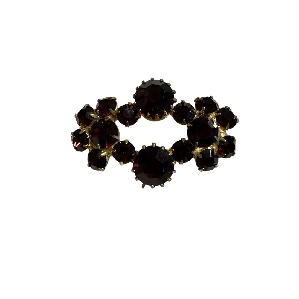 Vintage Purple Brooch Rhinestone Pin - Picture 2 of 6